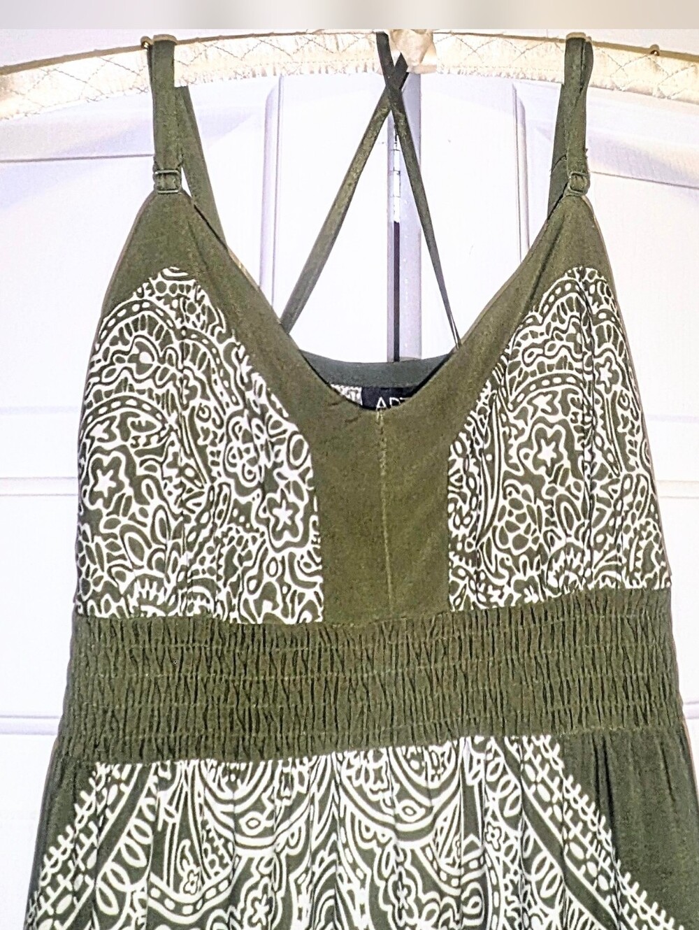 APT. 9 Paisley Spaghetti Strap Sleeveless Smocked Empire Waist Maxi Dress - M - Picture 13 of 16